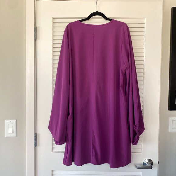 Haptics by Holly Harper Kaftan-Style Mini/Midi Dress, Fuscia, Size S - Picture 2 of 6